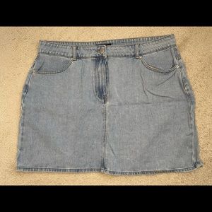 Women’s Plus Size Mini Jean Skirt